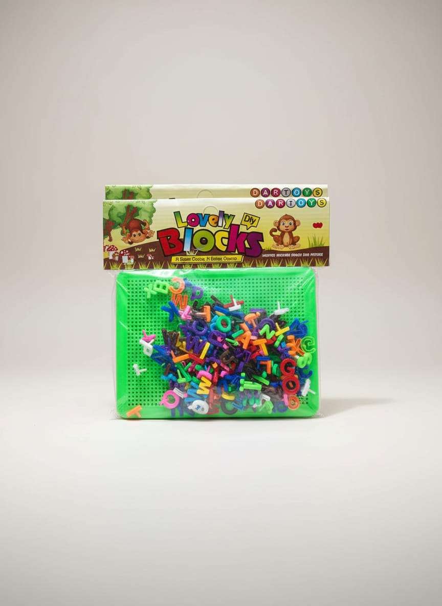 Lovely Blocks DIY Alphabet Peg Board Set for Kids - Image 4