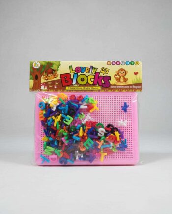 Lovely Blocks DIY Alphabet Peg Board Set for Kids