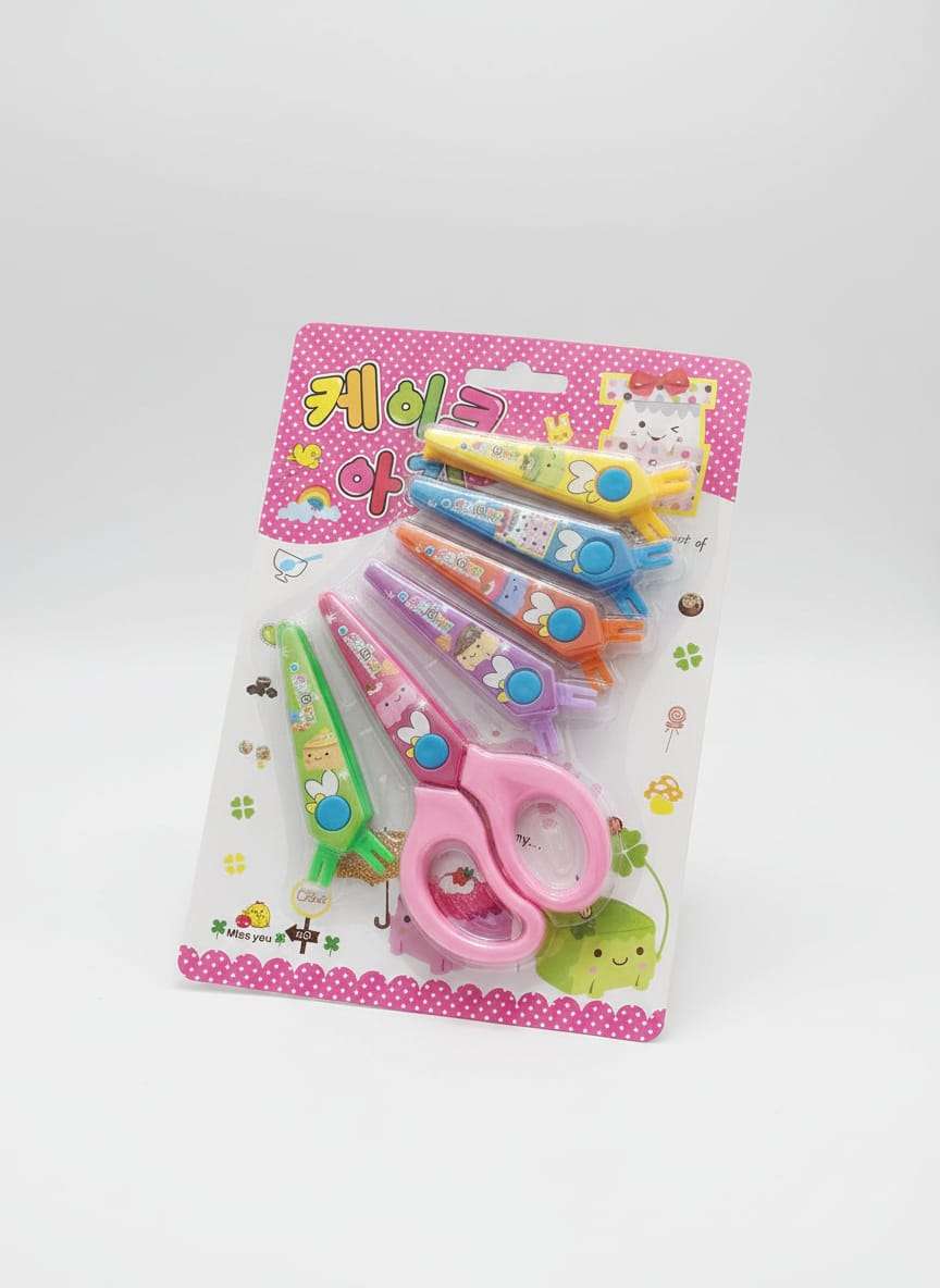 Shape Cutting Kids Decorative Craft Scissors Set – Creative Edge Cutting Tools (Pack of 6)