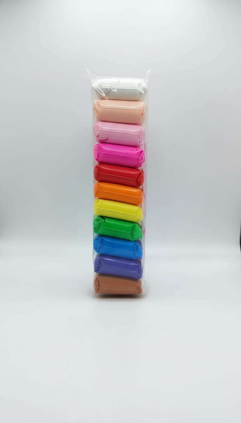 12-Color Super Light Air-Dry Clay Set – Ultra-Soft Modeling Dough