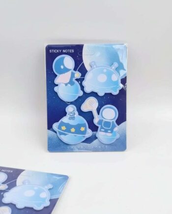 Space Astronaut Sticky Notes Set – Kawaii Galaxy Themed Die-Cut Memo Pads for Journaling & Planning