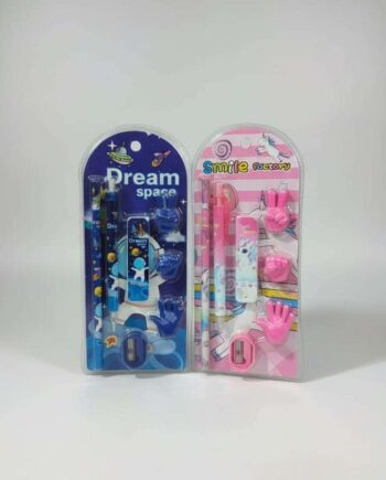 6-Piece Stationery Gift Set – Complete School Kit with Notepad, Eraser & Sharpener