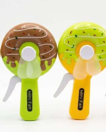Cute Donut Hand-Press Mini Fan – Portable Battery-Free Cooling Fan for Kids & Summer Travel