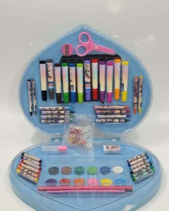 68-Piece Kids' Unicorn Art & Painting Set – Heart-Shaped Creative Carry Case