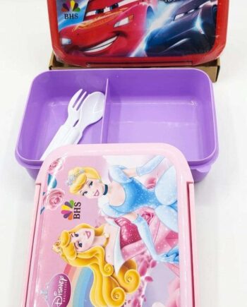 Kids' Character Lunch Box with Cutlery – 2-Compartment Leak-Proof Meal Container