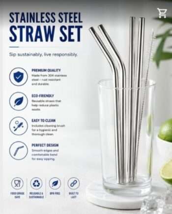 Steel straw