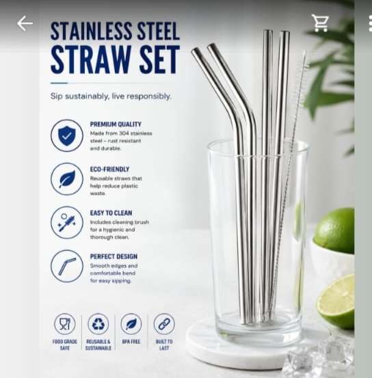 Steel straw