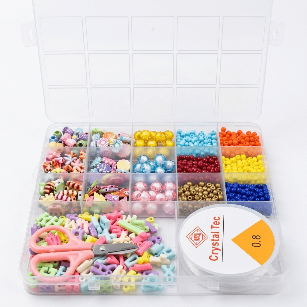 DIY Jewelry Making Beads Kit with Storage Organizer Box