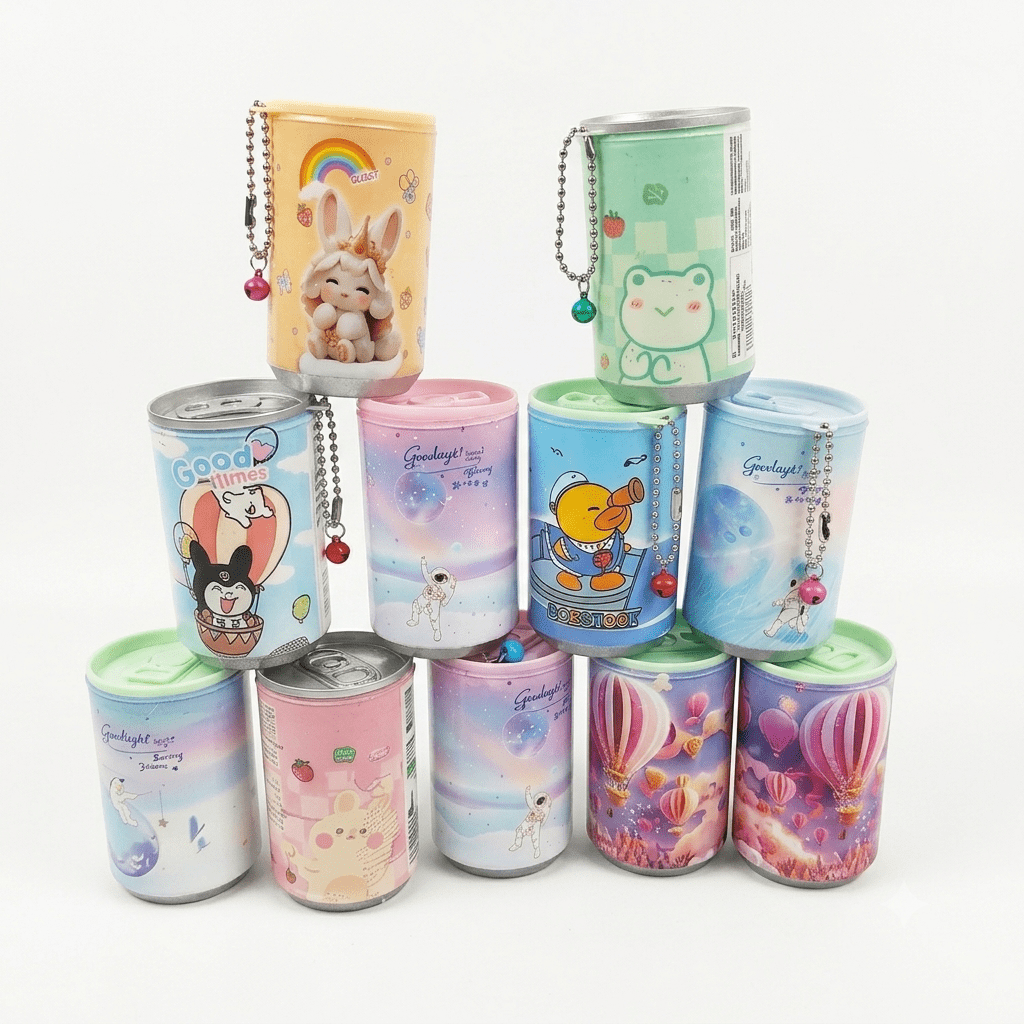 Mini "Can" Wet Wipes Keychain Toy