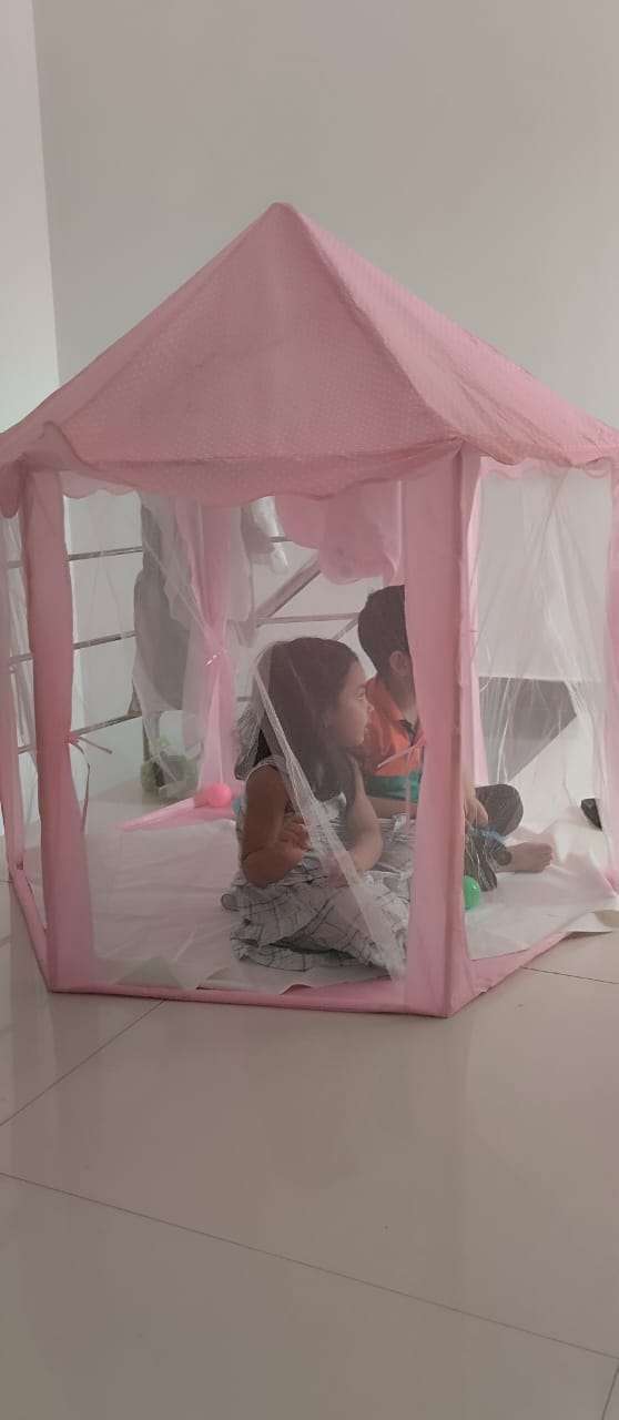 Hexagonal Pink Princess Castle Play Tent (Jumbo Size)