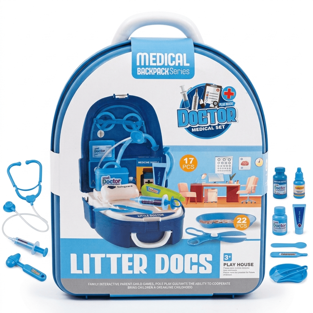 Little Docs Medical Backpack Toy Playset