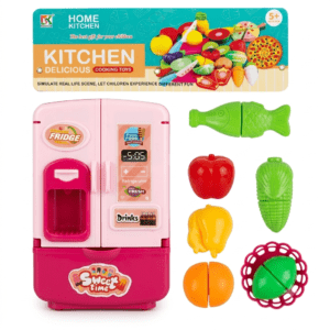 🍳 Mini Chef's Delight: Pretend Play Refrigerator & Food Set
