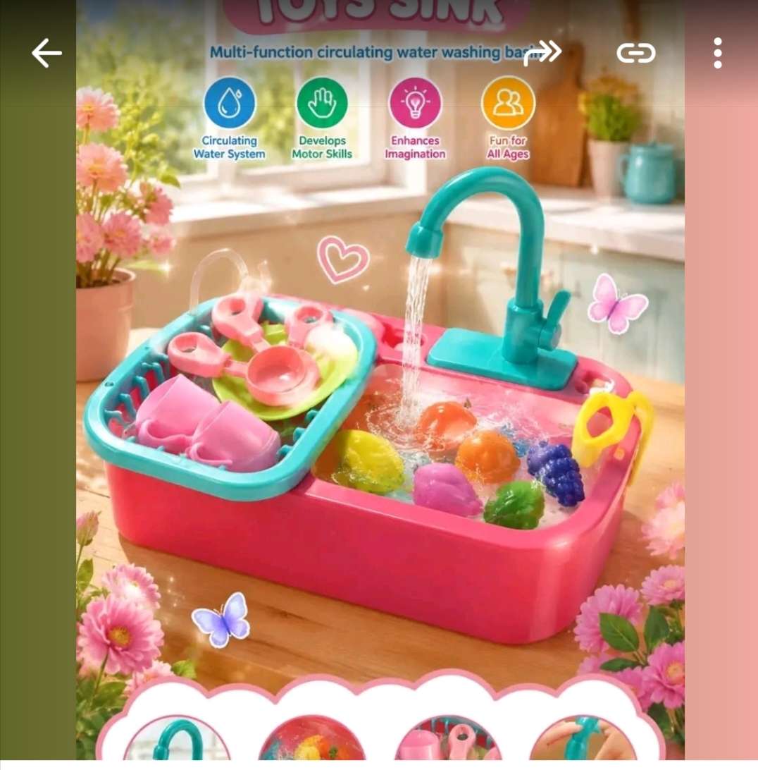 Kids Magic Kitchen Sink Toy – Multi-Function Circulating Water Basin
