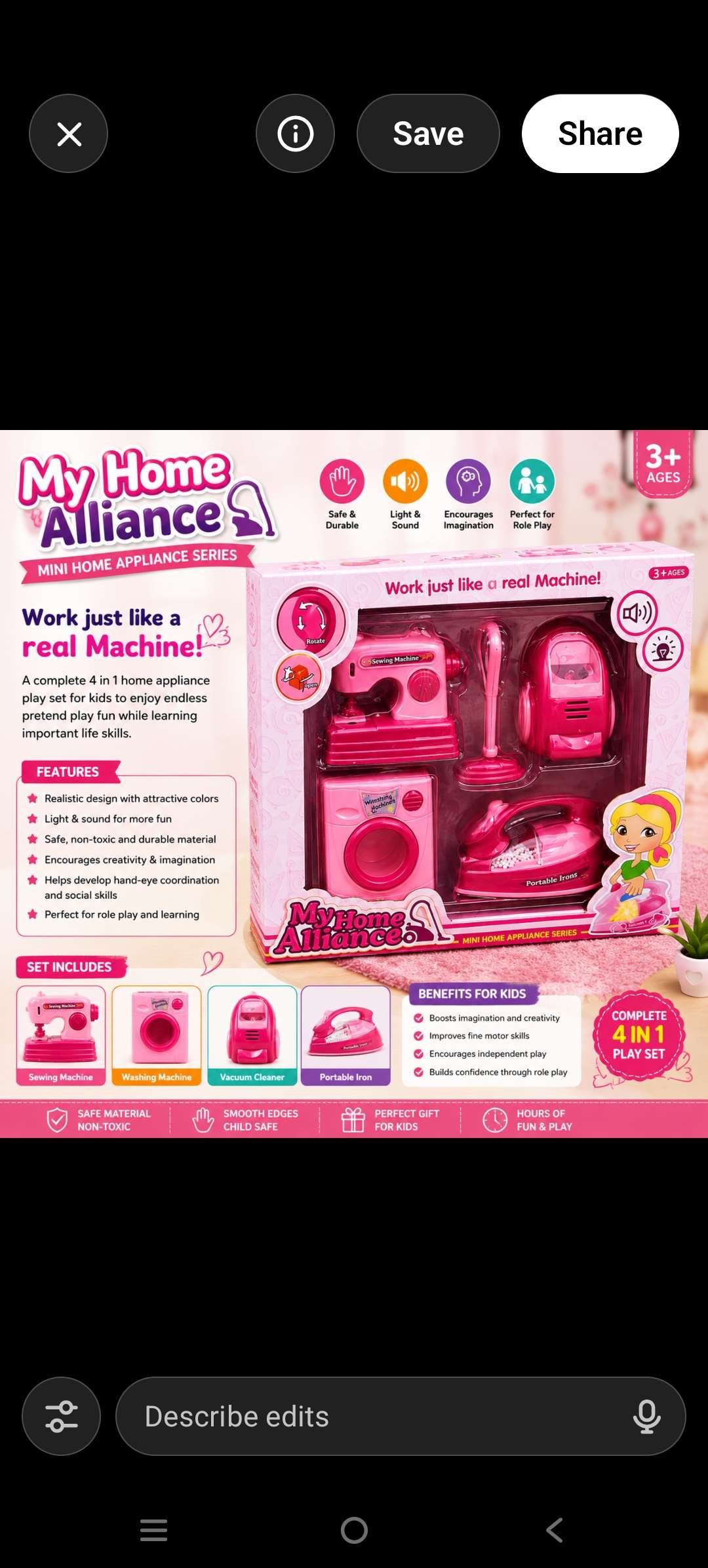 My Home Alliance Mini Home Appliance Play Set for Kids