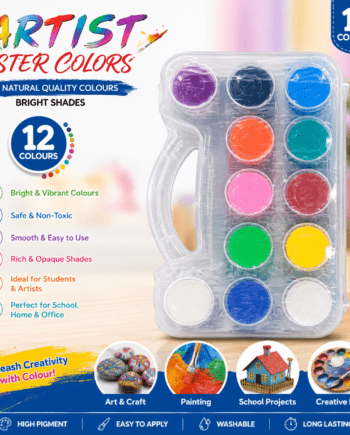 Poster Colors Set with Brush